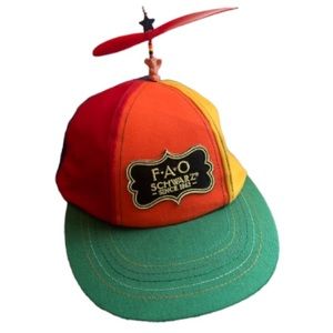 F.A.O. Schwarz Propeller Hat colorful hat bear accent on hat fun party hat rare